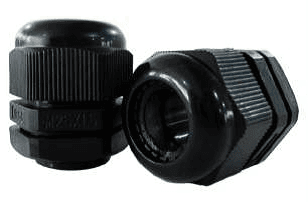 Presse-étoupe M16 x 1,5 en plastique noir, écrou de serrage séparé